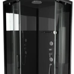 Aurlane Douchecabine Met Schuifdeur Black Mirror 2 Kwartrond Zwart 90x90 Cm 4 Aurlane Douchecabine Met Schuifdeur Black Mirror 2 Kwartrond Zwart 90x90 Cm -Badkamerwinkel Voor Thuis 123 3790