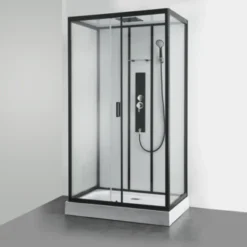 Allibert Douchecabine Uyuni Wandmodel 80x120cm Zwart