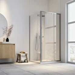 Sealskin Draaideur En Douchewand Hooked 100x100x200cm Verstelbaar Hoogglans Aluminium