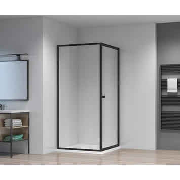 Atlantic Roan Douchewand en -deur 90x90x190cm Zwart Atlantic Roan Douchewand En -deur 90x90x190cm Zwart -Badkamerwinkel Voor Thuis 123 3890