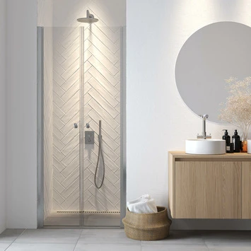 Sealskin pendeldeur nis Hooked 100x200cm hoogglans aluminium Sealskin Pendeldeur Nis Hooked 100x200cm Hoogglans Aluminium -Badkamerwinkel Voor Thuis 123 3901