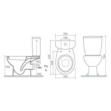 Van Marcke Carice Sphinx WC pack met Muuraansluiting Van Marcke Carice Sphinx WC Pack Met Muuraansluiting -Badkamerwinkel Voor Thuis 123 392