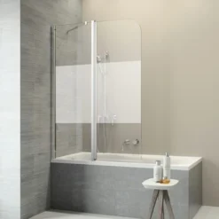 Sealskin Badwand Code L 2-delig 130x152 Cm Met Gesatineerde Band