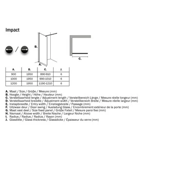 Sealskin Inloopdouche Impact A3 90x195 cm Chroom Sealskin Inloopdouche Impact A3 90x195 Cm Chroom -Badkamerwinkel Voor Thuis 123 4059