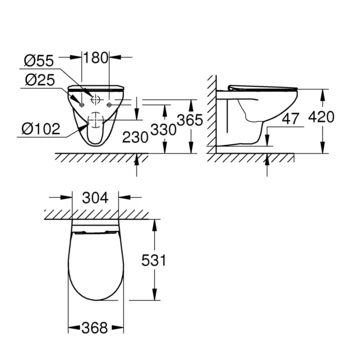 Grohe Wandcloset Bau Grohe Wandcloset Bau -Badkamerwinkel Voor Thuis 123 409