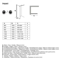 Sealskin Inloopdouche Impact A3 118x195 Cm Chroom -Badkamerwinkel Voor Thuis 123 4095