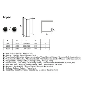 Sealskin Inloopdouche Impact A1 120x195x30 cm Chroom Sealskin Inloopdouche Impact A1 120x195x30 Cm Chroom -Badkamerwinkel Voor Thuis 123 4112