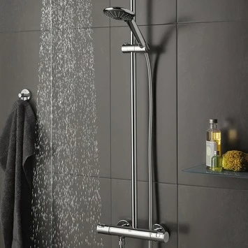 Grohe Regendouche Vitalio Joy Ø18 cm met Thermostatische Douchekraan Grohe Regendouche Vitalio Joy Ø18 Cm Met Thermostatische Douchekraan -Badkamerwinkel Voor Thuis 123 4168