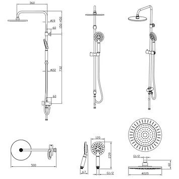 Tiger regendoucheset Akcent chroom wit Tiger Regendoucheset Akcent Chroom Wit -Badkamerwinkel Voor Thuis 123 4192