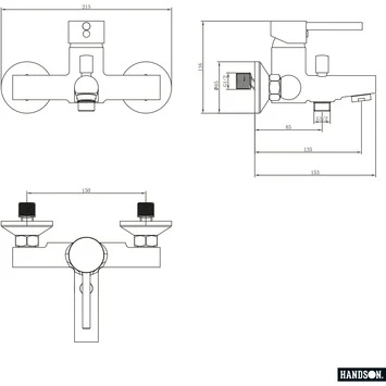 Handson Badkraan Oscar Chroom 15 cm Handson Badkraan Oscar Chroom 15 Cm -Badkamerwinkel Voor Thuis 123 42