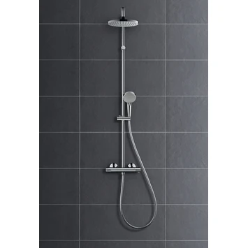 Hansgrohe douchesysteem Vernis Blend 200 met thermostaatkraan chroom Hansgrohe Douchesysteem Vernis Blend 200 Met Thermostaatkraan Chroom -Badkamerwinkel Voor Thuis 123 4211