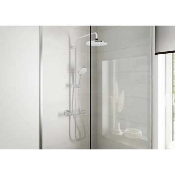 Hansgrohe douchesysteem Vernis Blend 200 met thermostaatkraan chroom Hansgrohe Douchesysteem Vernis Blend 200 Met Thermostaatkraan Chroom -Badkamerwinkel Voor Thuis 123 4213