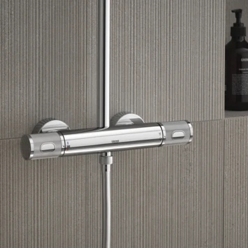 Grohe douchesysteem Vitalio joy 260 cooltouch met thermostaatkraan Quickfix chroom Grohe Douchesysteem Vitalio Joy 260 Cooltouch Met Thermostaatkraan Quickfix Chroom -Badkamerwinkel Voor Thuis 123 4265