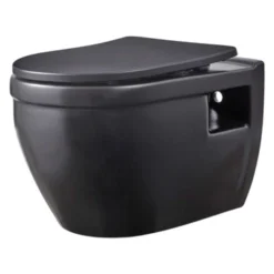 Atlantic Tyler Wandcloset Randloos Zwart Inclusief Wcbril