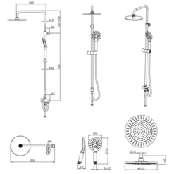 Tiger Regendoucheset Akcent Zwart Messing 7 Tiger Regendoucheset Akcent Zwart Messing -Badkamerwinkel Voor Thuis 123 4301