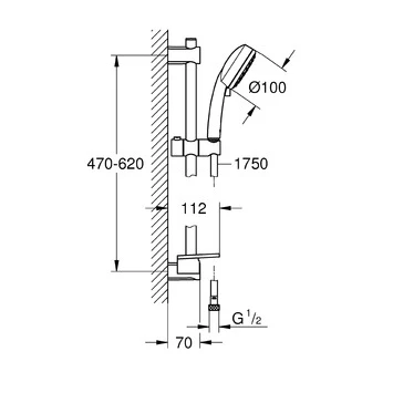 Grohe Doucheset Vitalio Comfort 100 met Glijstang 2 Douchestanden Grohe Doucheset Vitalio Comfort 100 Met Glijstang 2 Douchestanden -Badkamerwinkel Voor Thuis 123 4328