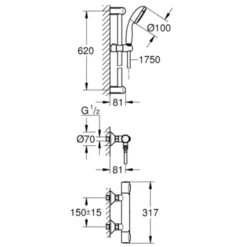 Grohe Precision Flow Douchethermostaat Incl. Doucheset 3 Grohe Precision Flow Douchethermostaat Incl. Doucheset -Badkamerwinkel Voor Thuis 123 4356