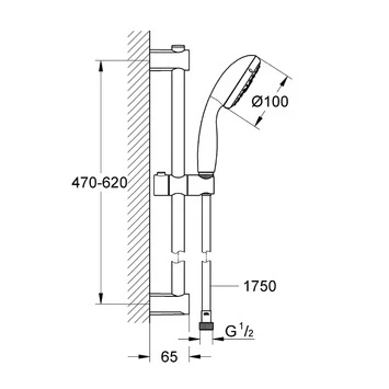 Grohe Doucheset Vitalio Start met Glijstang 3 Douchestanden Grohe Doucheset Vitalio Start Met Glijstang 3 Douchestanden -Badkamerwinkel Voor Thuis 123 4382