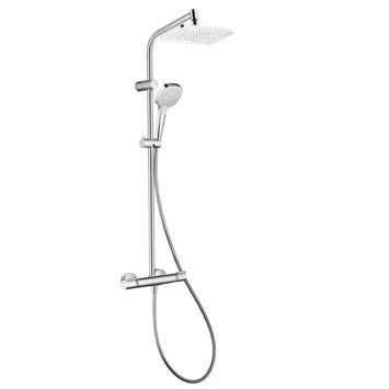 Hansgrohe Regendouche MySelect E 240 vierkant met Thermostatische Douchekraan en Handdouche Hansgrohe Regendouche MySelect E 240 Vierkant Met Thermostatische Douchekraan En Handdouche -Badkamerwinkel Voor Thuis 123 4435