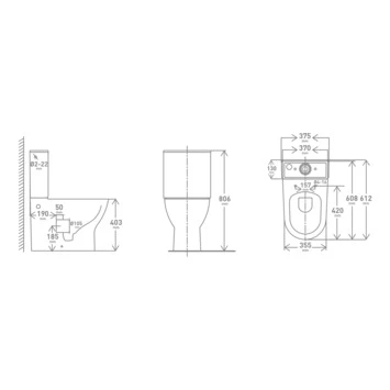 Van Marcke Tina WC pack zonder spoelrand Van Marcke Tina WC Pack Zonder Spoelrand -Badkamerwinkel Voor Thuis 123 446