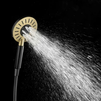 Tiger regendoucheset Akcent zwart/messing incl kraan en handdouche met 3 straalstanden Tiger Regendoucheset Akcent Zwart/messing Incl Kraan En Handdouche Met 3 Straalstanden -Badkamerwinkel Voor Thuis 123 4461