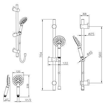 Tiger doucheset Akcent 3 straalstanden chroom Tiger Doucheset Akcent 3 Straalstanden Chroom -Badkamerwinkel Voor Thuis 123 4482