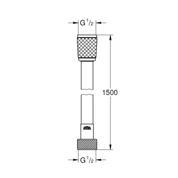 Grohe Doucheslang VitalioFlex Zilver 150 cm Grohe Doucheslang VitalioFlex Zilver 150 Cm -Badkamerwinkel Voor Thuis 123 4525