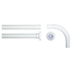 Sealskin Douchegordijnstang Seallux Hoekstang Wit 90x90 Cm