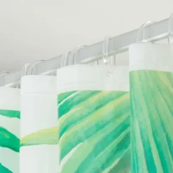 Sealskin Douchegordijn Leaves 180x200cm Groen/wit 2 Sealskin Douchegordijn Leaves 180x200cm Groen/wit -Badkamerwinkel Voor Thuis 123 4617