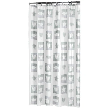 Sealskin Douchegordijn Chalk Grijs 180x200 cm Sealskin Douchegordijn Chalk Grijs 180x200 Cm -Badkamerwinkel Voor Thuis 123 4650