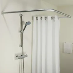 Sealskin Douchegordijnstang Seallux Combi Mat Aluminium -Badkamerwinkel Voor Thuis 123 4672