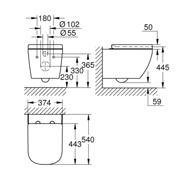 Grohe Wandcloset Ceramic Grohe Wandcloset Ceramic -Badkamerwinkel Voor Thuis 123 469