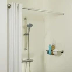 Sealskin Douchegordijnstang Seallux Verstelbaar Chroom 80-130 Cm -Badkamerwinkel Voor Thuis 123 4748