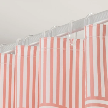 Sealskin douchegordijn brave 180x200cm d.roze/wit Sealskin Douchegordijn Brave 180x200cm D.roze/wit -Badkamerwinkel Voor Thuis 123 4759