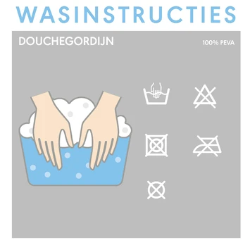 Sealskin Granada douchegordijn blauw 180 x 200 cm Sealskin Granada Douchegordijn Blauw 180 X 200 Cm -Badkamerwinkel Voor Thuis 123 4770