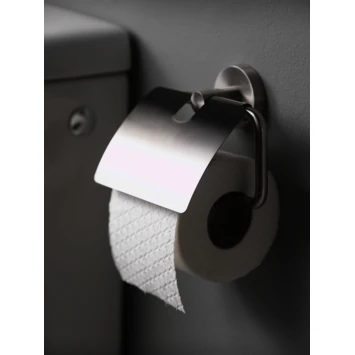 Haceka Toiletrolhouder Kosmos Tec met Klep Chroom Haceka Toiletrolhouder Kosmos Tec Met Klep Chroom -Badkamerwinkel Voor Thuis 123 4813