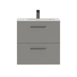 Tiger Badkamermeubel Studio 60cm Matgrijs/wit Met Vierkante Greep