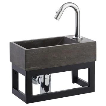 Atlantic Fonteinset Brody Rechts Zwart Natuursteen 36x18x9 cm Atlantic Fonteinset Brody Rechts Zwart Natuursteen 36x18x9 Cm -Badkamerwinkel Voor Thuis 123 4900