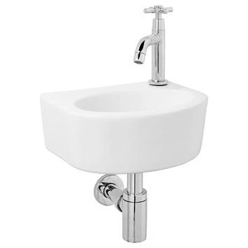 Atlantic Fonteinset Jonah Halfrond Wit Keramiek 30x22.5x11.5 cm Atlantic Fonteinset Jonah Halfrond Wit Keramiek 30x22.5x11.5 Cm -Badkamerwinkel Voor Thuis 123 4914