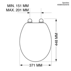 Tiger WC Bril Speckels Duroplast Zwart-wit -Badkamerwinkel Voor Thuis 123 4935