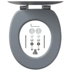 Tiger WC Bril Reno Grijs 4 Tiger WC Bril Reno Grijs -Badkamerwinkel Voor Thuis 123 4973