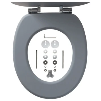 Tiger WC bril Reno Grijs Tiger WC Bril Reno Grijs -Badkamerwinkel Voor Thuis 123 4973