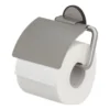 Tiger Tune Toiletrolhouder Met Klep Geborsteld RVS/mat Zwart