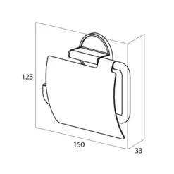 Tiger Tune Toiletrolhouder Met Klep Geborsteld RVS/mat Zwart -Badkamerwinkel Voor Thuis 123 5014