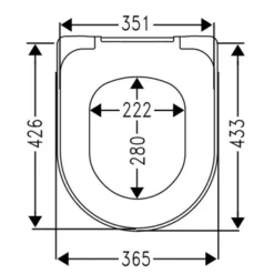 Cedo Solla Wc Bril Wit Softclose D-vorm Duroplast -Badkamerwinkel Voor Thuis 123 5018
