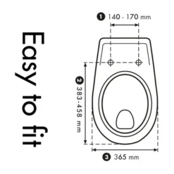 Cedo Solla Wc Bril Wit Softclose D-vorm Duroplast -Badkamerwinkel Voor Thuis 123 5019