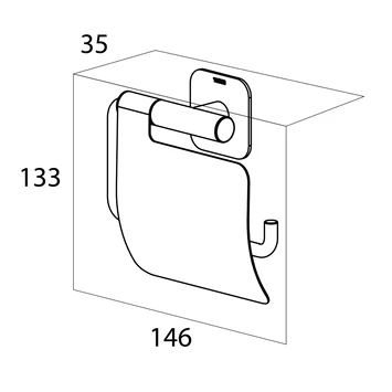 Tiger toiletrolhouder Colar met klep zwart Tiger Toiletrolhouder Colar Met Klep Zwart -Badkamerwinkel Voor Thuis 123 5057