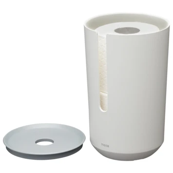 Tiger Reserverolhouder TESS met deksel vrijstaand wit/lichtgrijs Tiger Reserverolhouder TESS Met Deksel Vrijstaand Wit/lichtgrijs -Badkamerwinkel Voor Thuis 123 5068