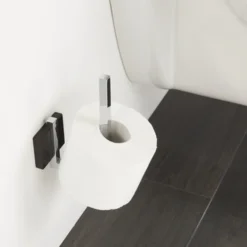 Tiger Reserverolhouder Zenna Hangend Chroom/Wengé -Badkamerwinkel Voor Thuis 123 5094