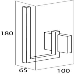 Tiger Reserverolhouder Zenna Hangend Chroom/Wengé -Badkamerwinkel Voor Thuis 123 5095